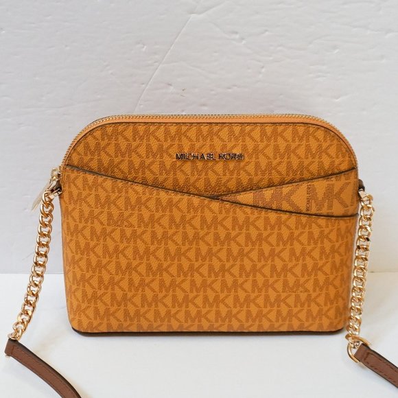 Michael Kors Handbags - Michael Kors Jet Set Travel Medium Dome Crossbody Bag MK Yellow Multi